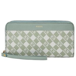 Fossil Sage Green Women's Zip Clutch